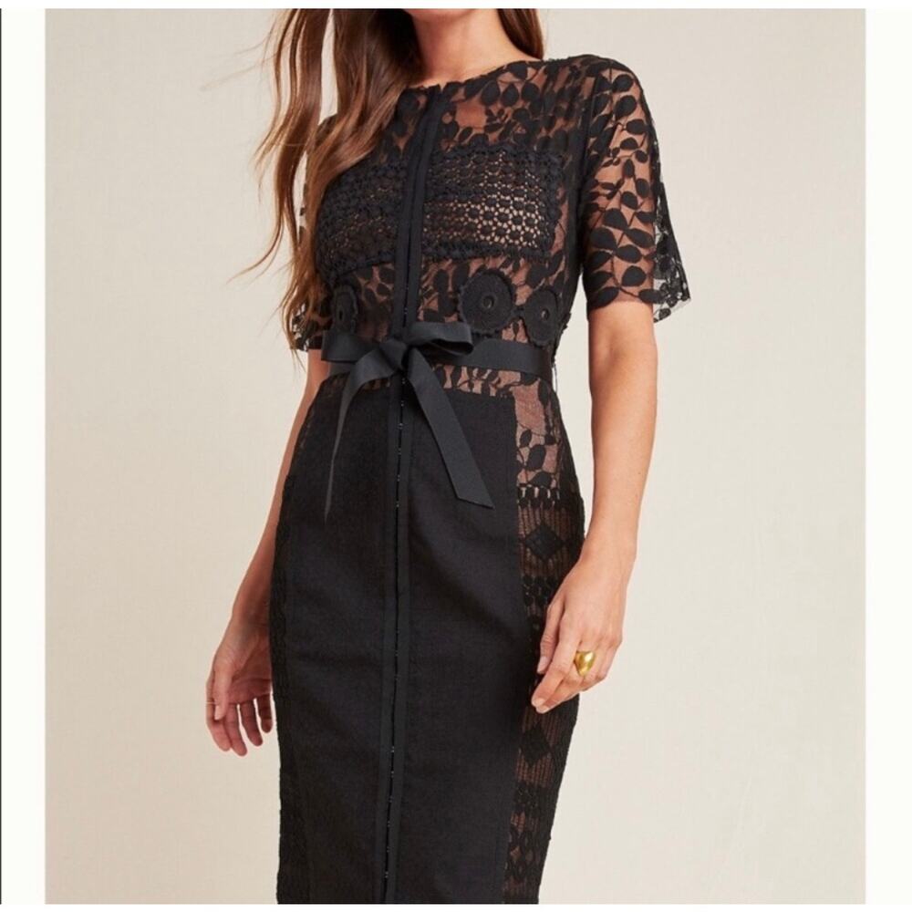 Anthropologie Beguile Byron Lars Women's Size XS Black Carissima Sheath Dress